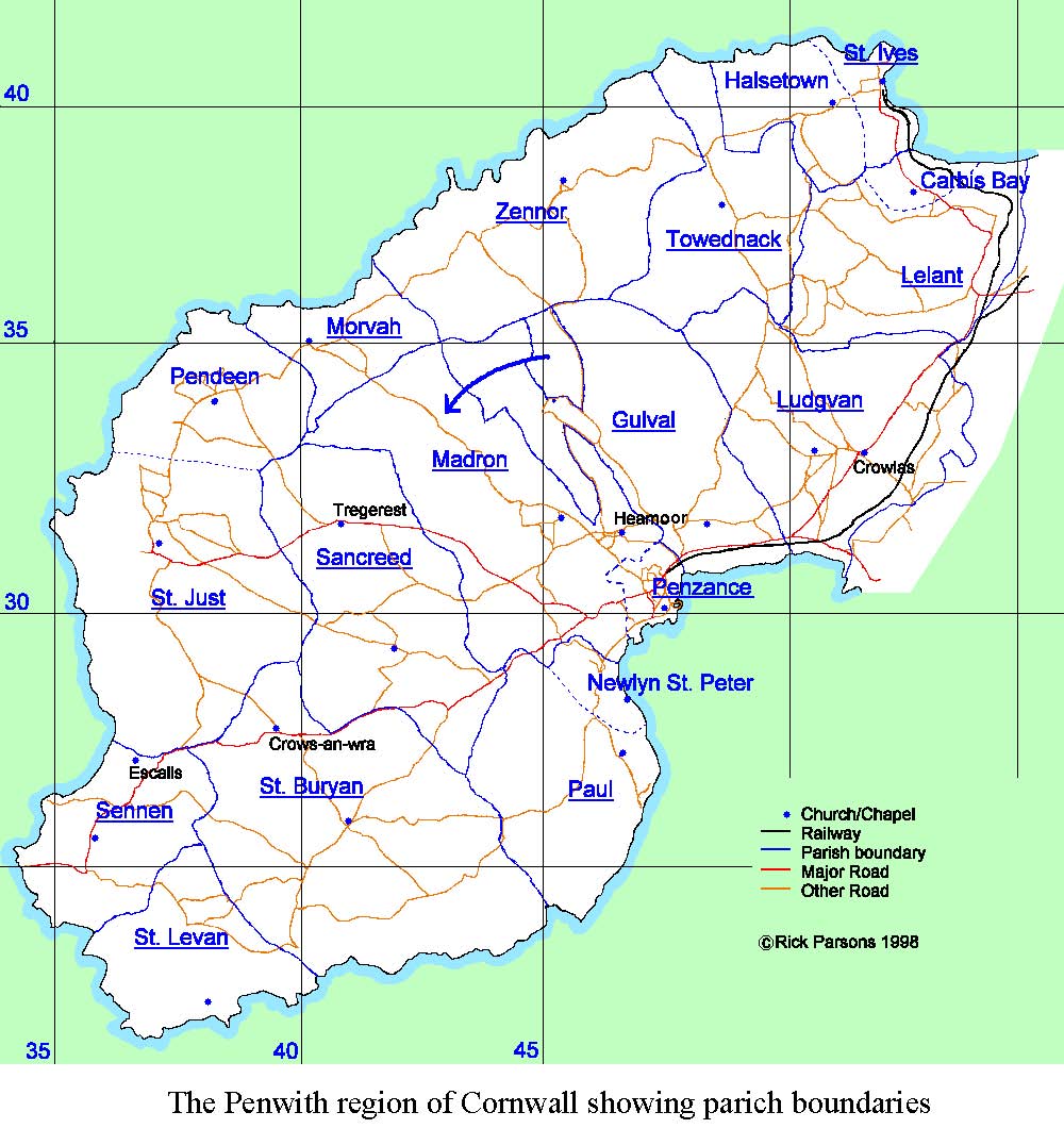 The Penwith region of Cornwall